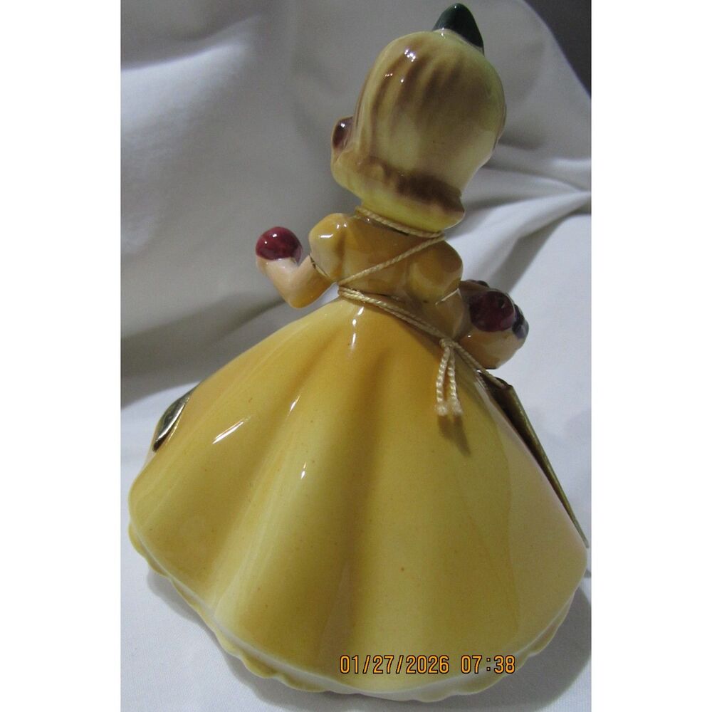 Josef originals November Harvest birthday girl vintage fruit basket signed Japan - Picture 3 of 8